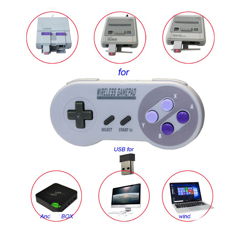 Gaming Console Mario - Manette de jeu violette 2.4G, Joypad,