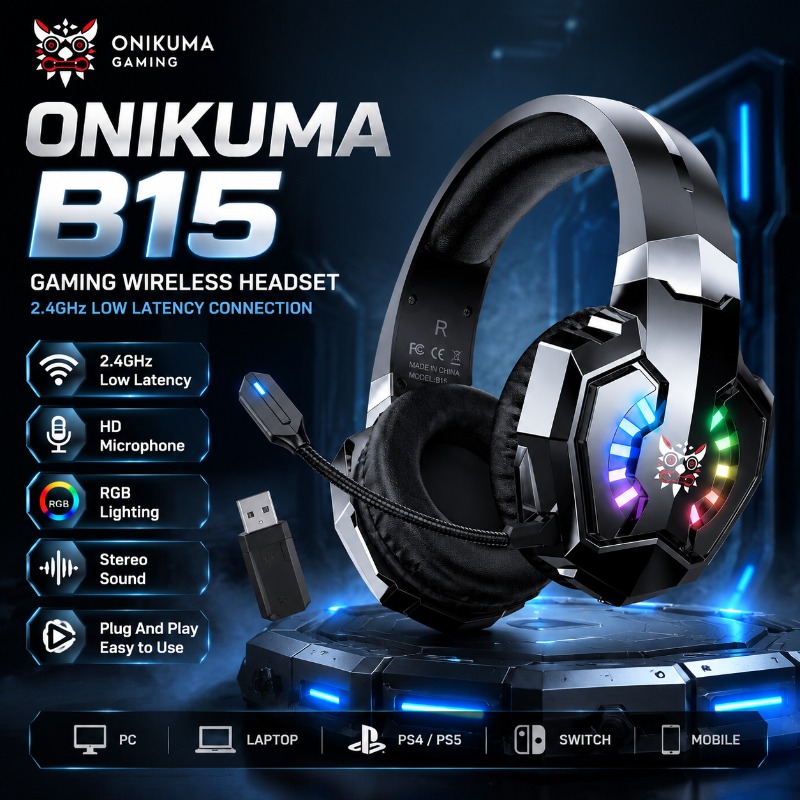 Gaming Console Apple - ONIKUMA B15 – casque de jeu