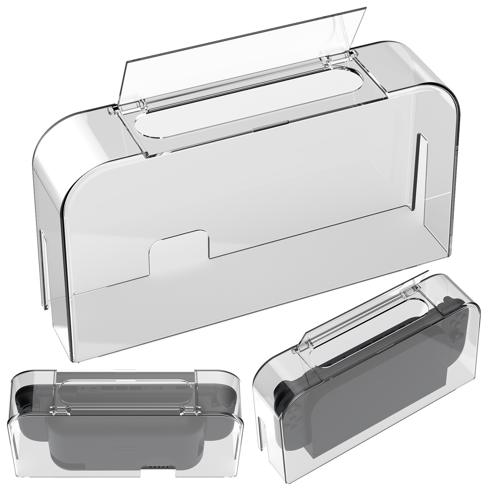 Gaming Console Display Case - Boîtier de protection transparent étanche pour