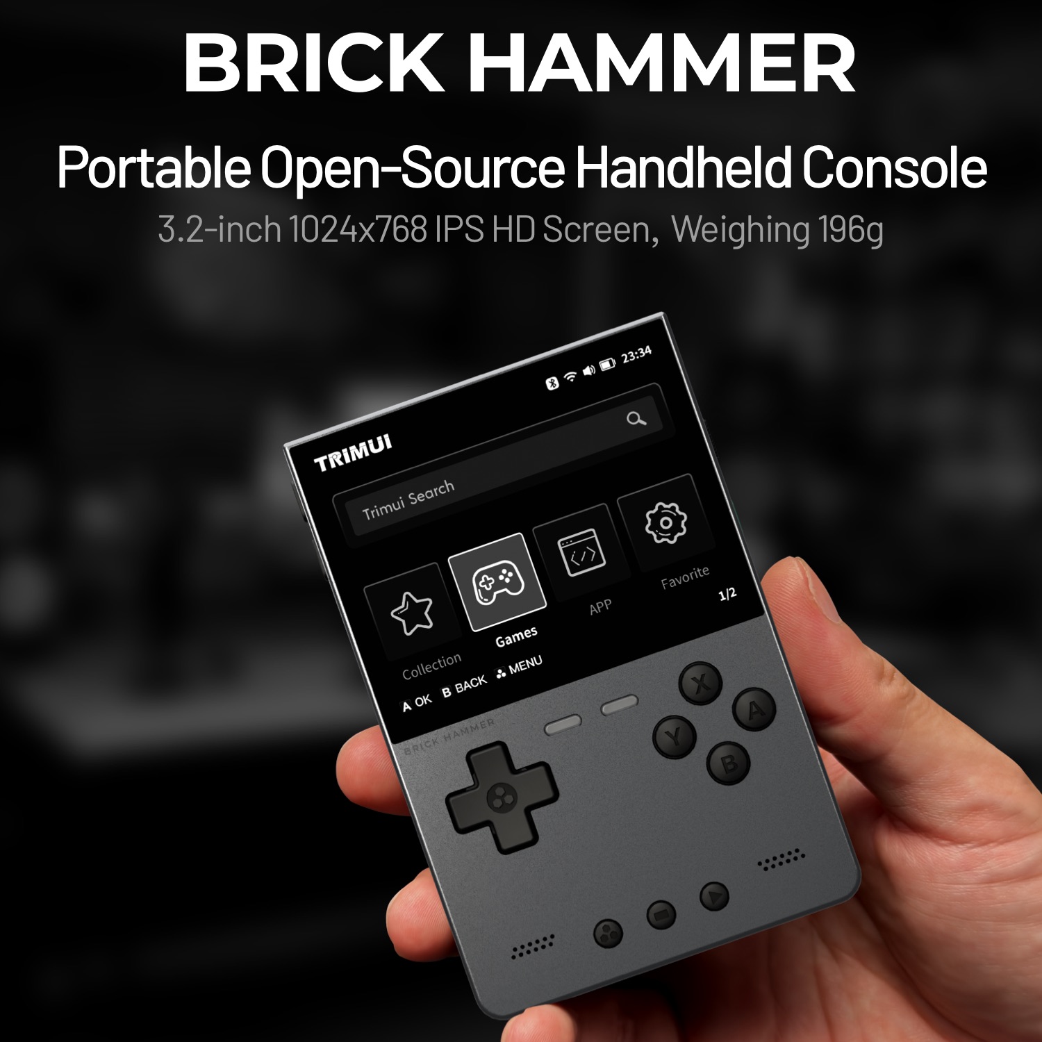 Gaming Console Linux - TRIMUI brique marteau rétro Console de