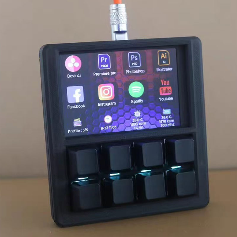 Gaming Console Display - Clavier de bureau programmable DIY avec
