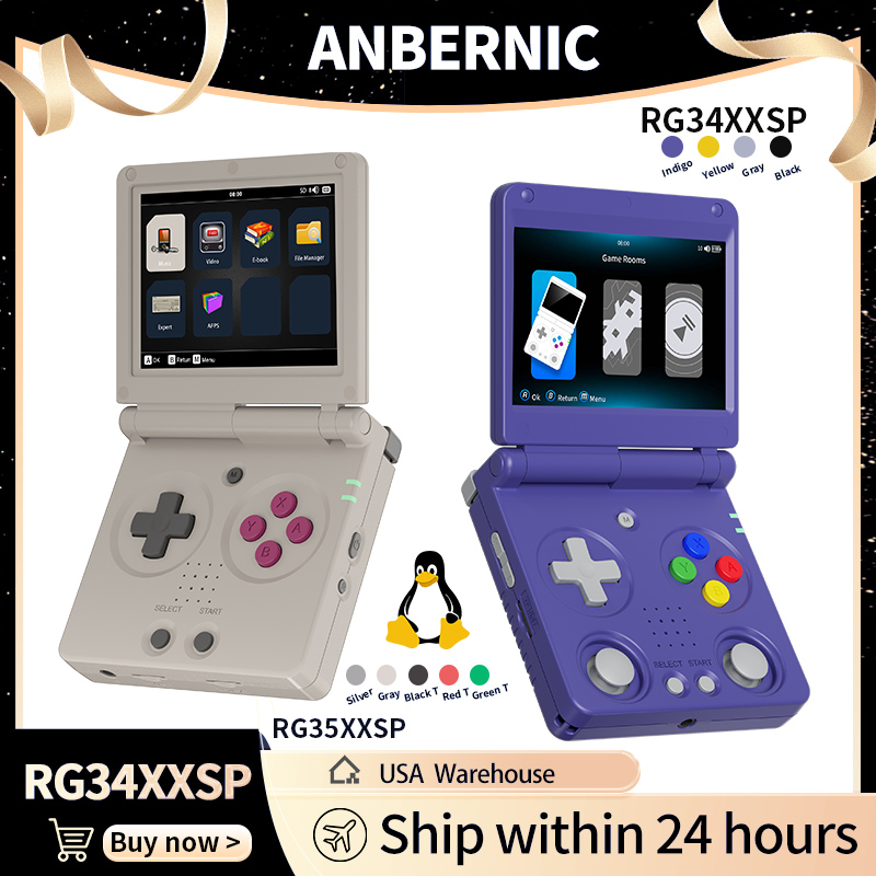 Anbernic RG34XXSP RG35XXSP Con - Gaming Console Emulator avis et prix