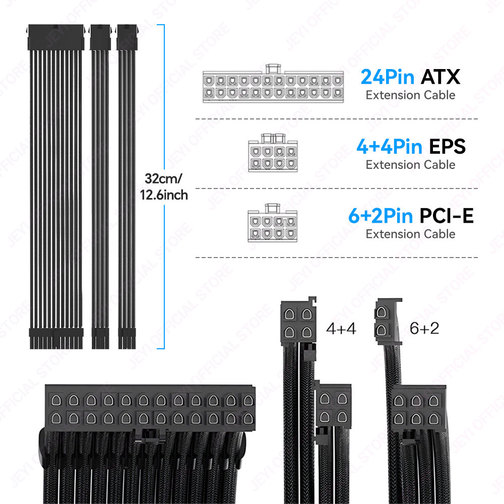 JEYI PSU Kit de câble d'extens - Console Gaming Pc Case avis et prix