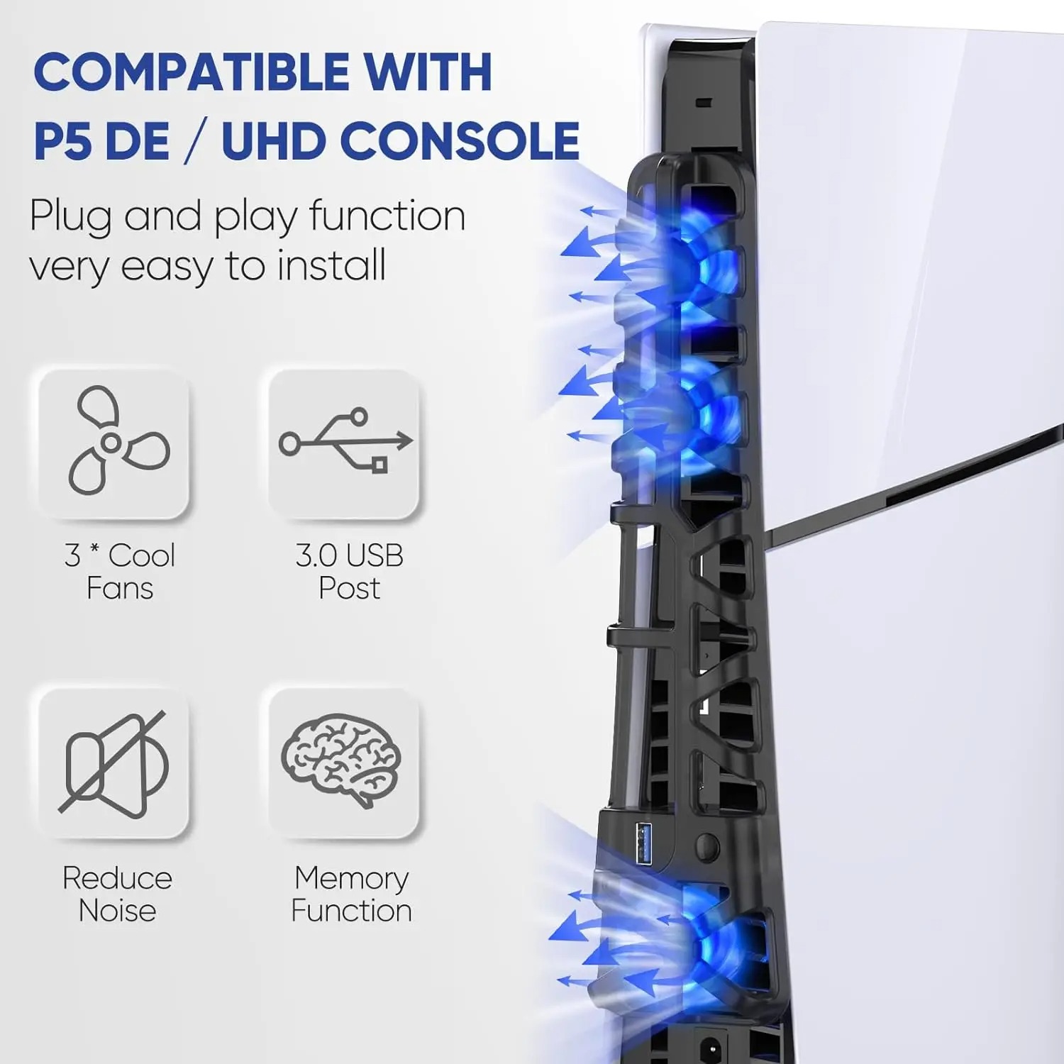 Ventilateur à 3 vitesses pour  - Console Cooling Fan avis et prix
