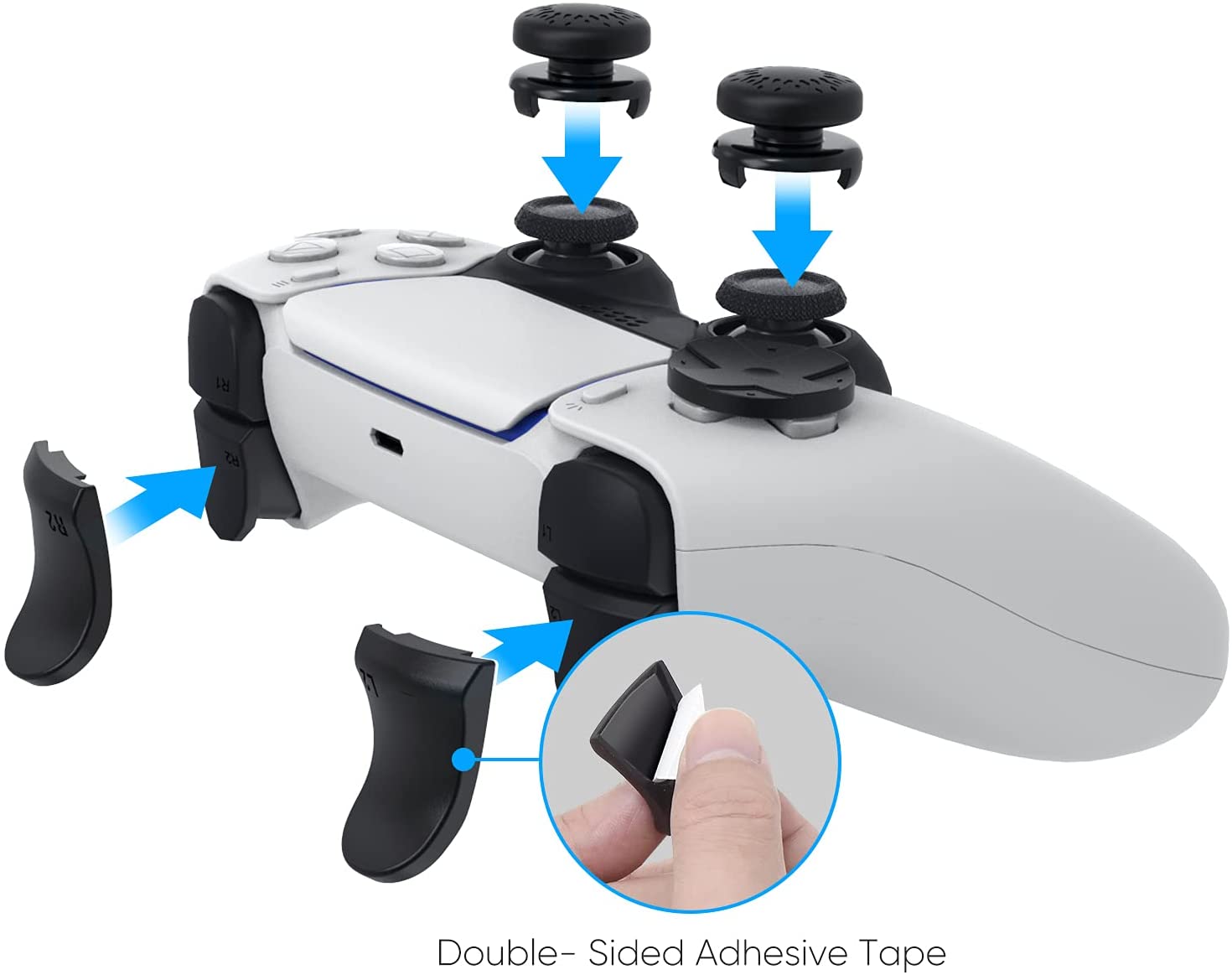 Kit d'accessoires PS5, compati - Trigger Extender Button avis et prix