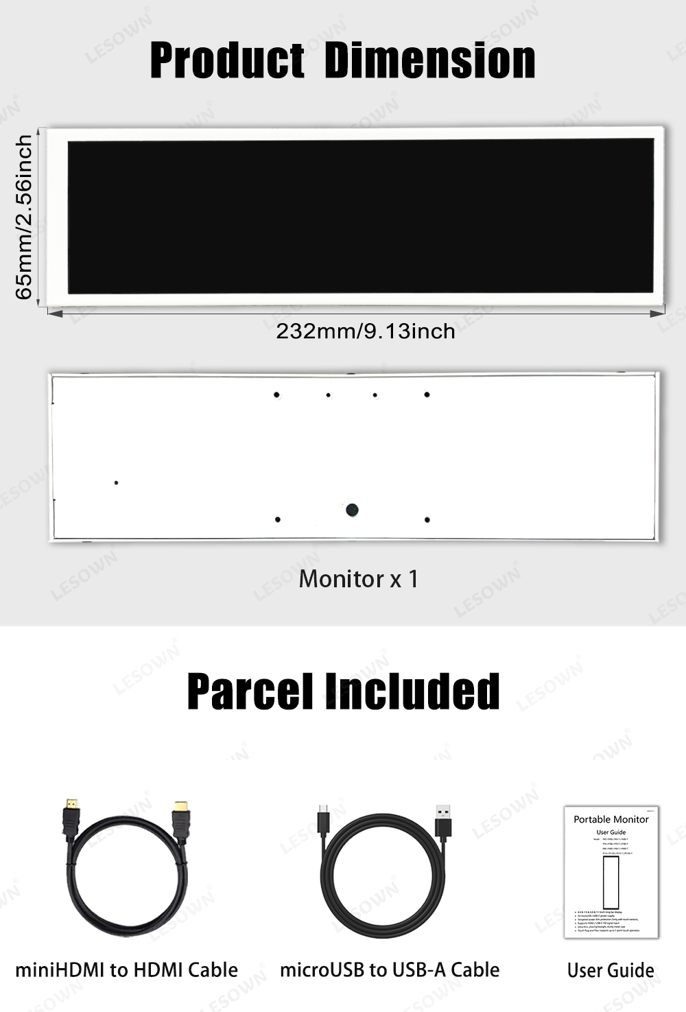 Écran Mini Stretched LESOWN 8, - Gaming Console Display Case avis et prix